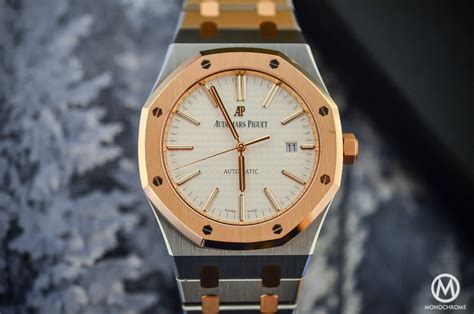 audemars piguet two tone gold single hand|audemars piguet 15400 dial.